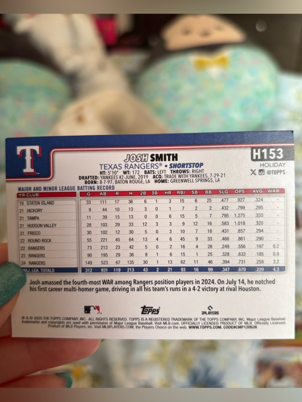 Texas Rangers Topps baseball cards - Picture 7 of 11